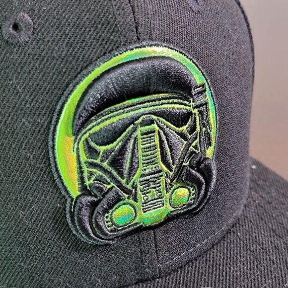 New Era X Star Wars Rogue One Death Trooper Darth Vader Hat Black Green Snapback - Picture 5 of 12
